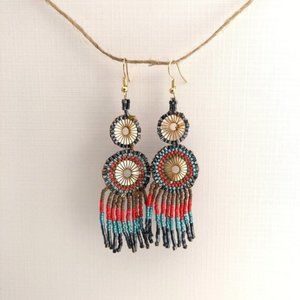 Dream Catcher Earrings, Tribal Boho Earrings